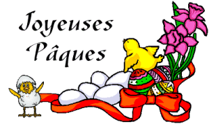 Gif animé joyeuses Pâques poussins